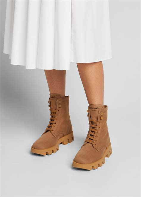 prada flat over the knee boots|prada lug sole combat boot.